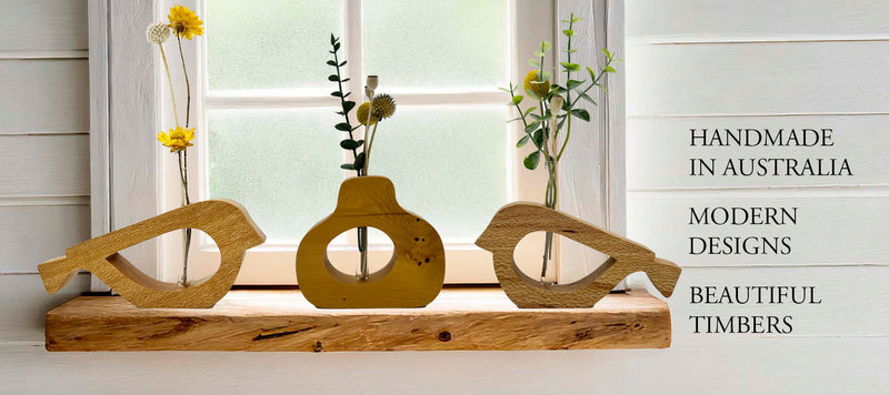 RT Studios wooden vases